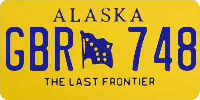 AK license plate GBR748