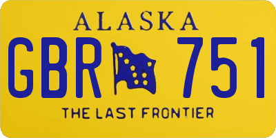 AK license plate GBR751