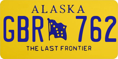 AK license plate GBR762