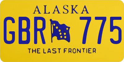 AK license plate GBR775