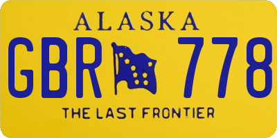 AK license plate GBR778