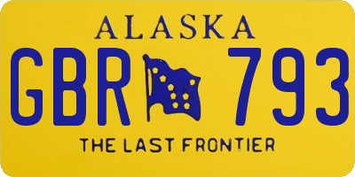 AK license plate GBR793