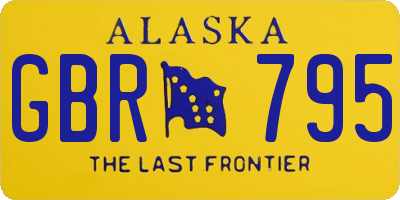 AK license plate GBR795