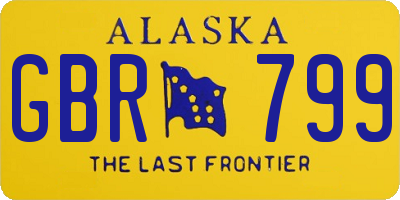 AK license plate GBR799