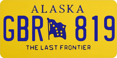 AK license plate GBR819