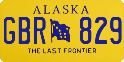 AK license plate GBR829