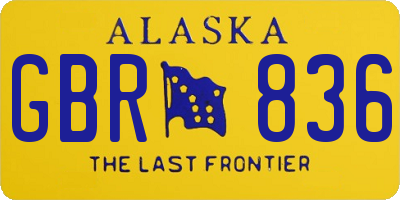 AK license plate GBR836