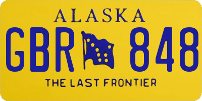 AK license plate GBR848