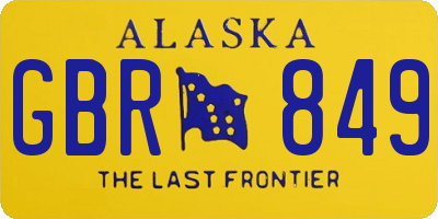 AK license plate GBR849