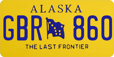 AK license plate GBR860