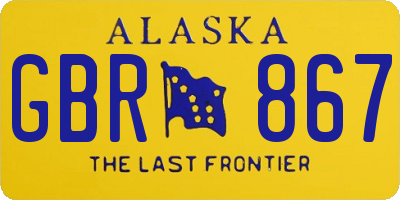 AK license plate GBR867