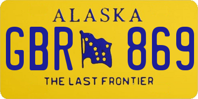 AK license plate GBR869