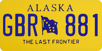 AK license plate GBR881
