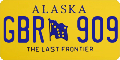 AK license plate GBR909