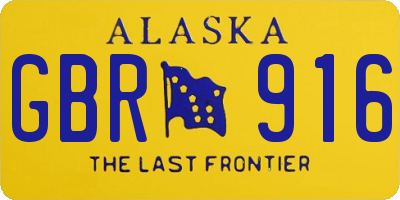 AK license plate GBR916