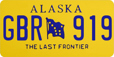 AK license plate GBR919