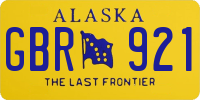 AK license plate GBR921