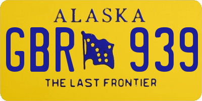 AK license plate GBR939
