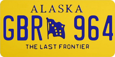 AK license plate GBR964