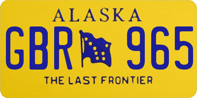 AK license plate GBR965
