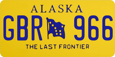 AK license plate GBR966