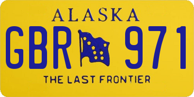 AK license plate GBR971