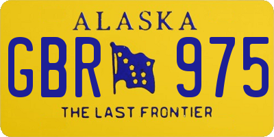 AK license plate GBR975