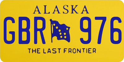 AK license plate GBR976
