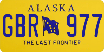 AK license plate GBR977
