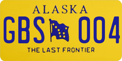 AK license plate GBS004