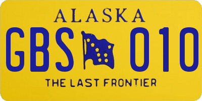 AK license plate GBS010