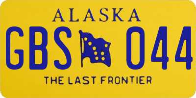 AK license plate GBS044