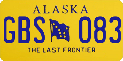 AK license plate GBS083