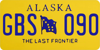 AK license plate GBS090