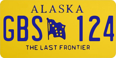 AK license plate GBS124
