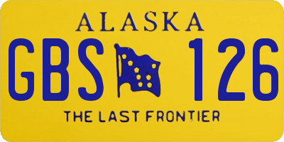 AK license plate GBS126