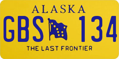 AK license plate GBS134