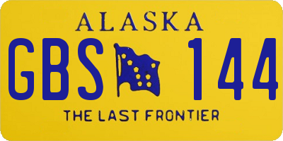 AK license plate GBS144