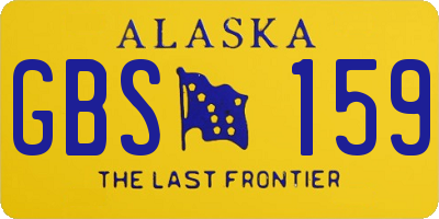 AK license plate GBS159