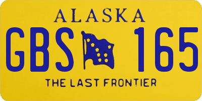 AK license plate GBS165