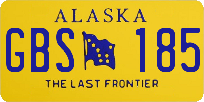 AK license plate GBS185