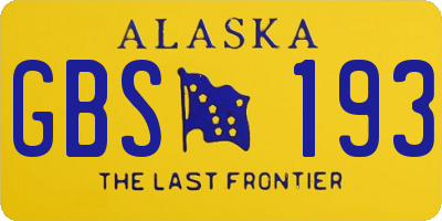 AK license plate GBS193