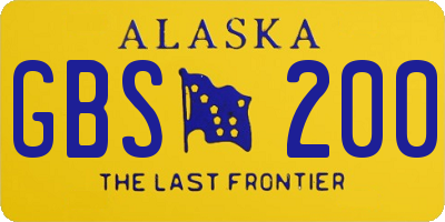AK license plate GBS200