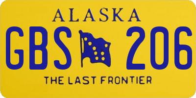 AK license plate GBS206