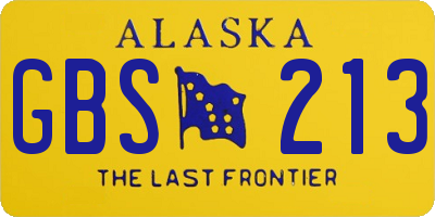 AK license plate GBS213