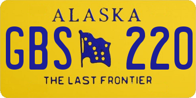 AK license plate GBS220