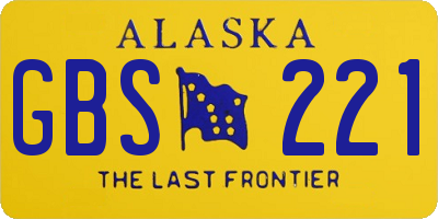 AK license plate GBS221