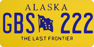 AK license plate GBS222
