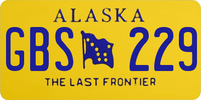 AK license plate GBS229