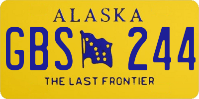 AK license plate GBS244